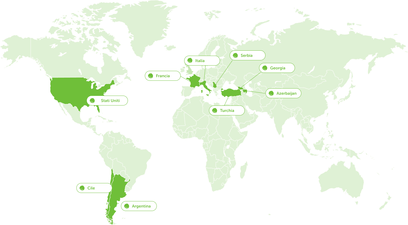 Paesi di approvvigionamento dekstop map